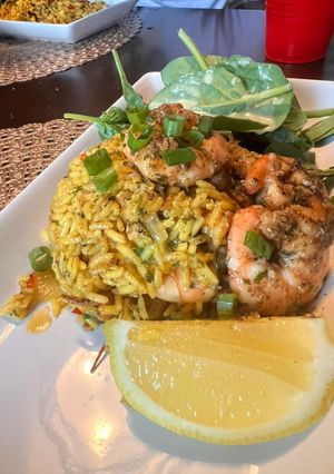 A picture of Seafood fried rice.