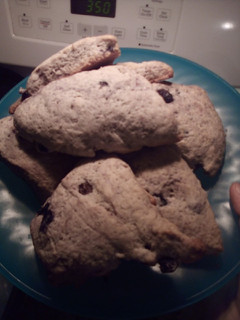 A picture of Blueberry scones.