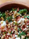 Ensalada de berros con granada y nuez