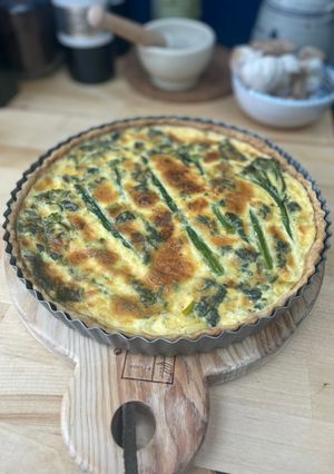 A picture of Fridge raid spring quiche.