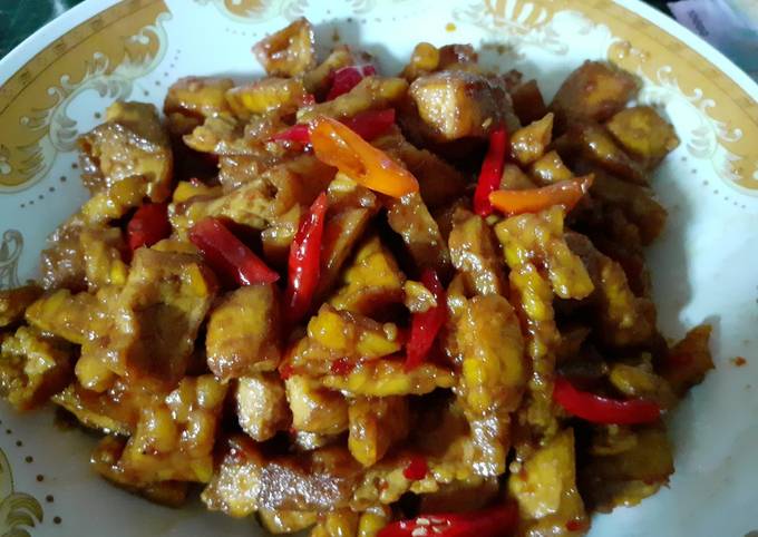 Orek tahu tempe sederhana