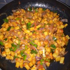 Potatoes with veggies A picture of Potatoes with veggies.
