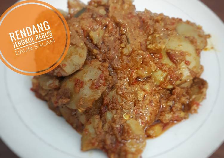 Recipe: Appetizing Rendang Jengkol Rebus daun salam