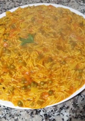 صورة لوصفة شعيرية بالصوص مطيشة والخضار