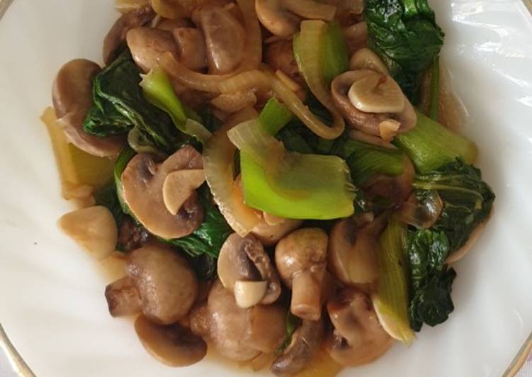 Resep Cah jamur pakcoy yang Sempurna