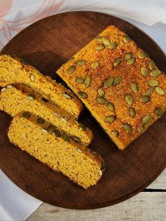 Una foto de 🍞Pan de calabaza sin tacc 🍞sin amasado, muy fácil