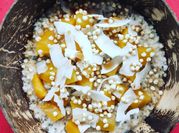 Una foto di miglio porridge