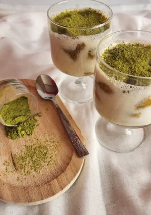 Une photo de Tiramisu au matcha
