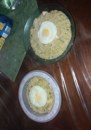 Una foto de Risotto de quinoa!! Primera vez 💪💪