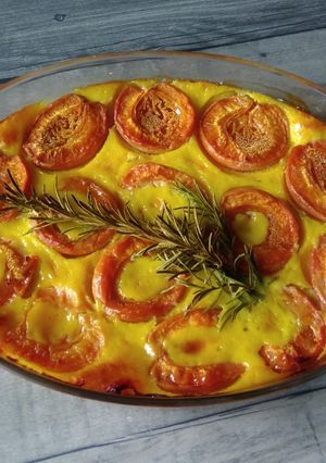 Une photo de Clafoutis abricot-romarin
