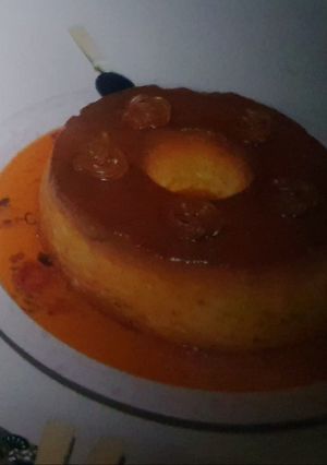 Una foto de Flan de Leche condensada