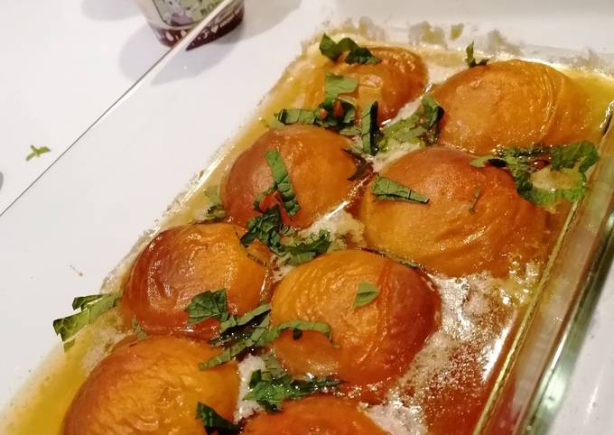 Recipe of Oreillons d&#39;abricot rôtis au miel