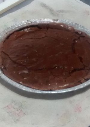 Una foto de Brownie con cacao de chocolatada