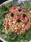 Ensalada de garbanzos y maíz