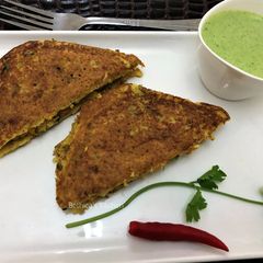 A picture of Stuffed Paneer Cheela Sandwich.
