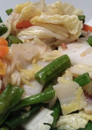 Foto resep Tumis Kacang Panjang Sawi Putih