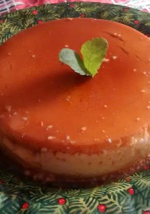 Una foto de Flan de naranja