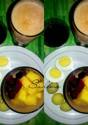 Foto resep diet mayo : Kentang unyil buah naga(BagiYangDiet)