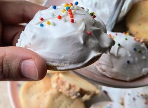 Una foto de Merengue para Almejitas y chilenitos sin gluten