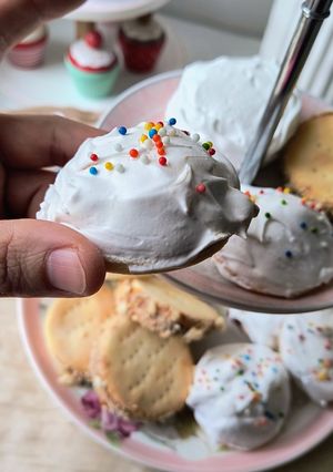 Una foto de Merengue para Almejitas y chilenitos sin gluten