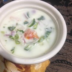 Salad raita A picture of Salad raita.