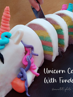 Foto resep Steamed Unicorn Cake with Fondant