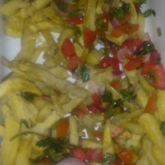 A picture of Chips kachumbari.