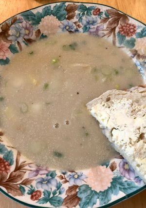 Foto resep Sup Krim Asparagus Putih dengan Santan