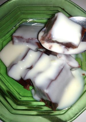Foto resep Puding coklat vla vanila