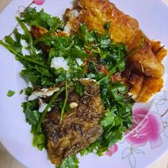 Grilled whitefish and cilantro salad A picture of Grilled whitefish and cilantro salad.