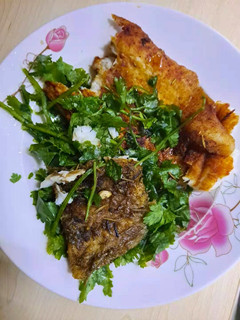 A picture of Grilled whitefish and cilantro salad.