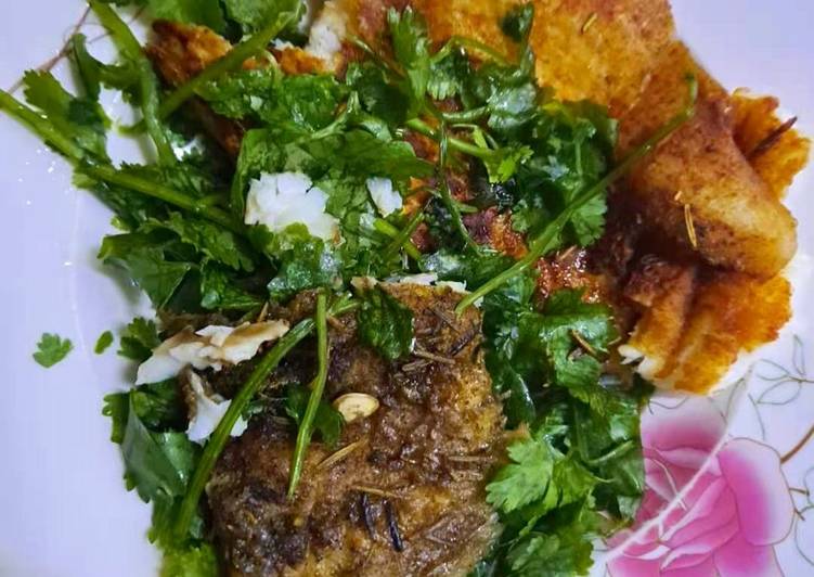 Recipe of Quick Grilled whitefish and cilantro salad