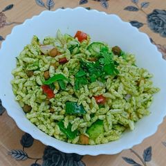 A picture of Green Crunch Chana Puff Salad — Quick, Tangy & Super Crunchy !.