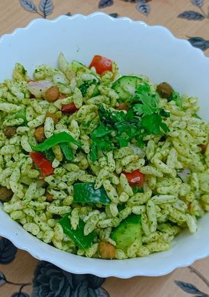 A picture of Green Crunch Chana Puff Salad — Quick, Tangy & Super Crunchy !.