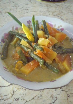 Foto resep Lodeh kacang dan pepaya