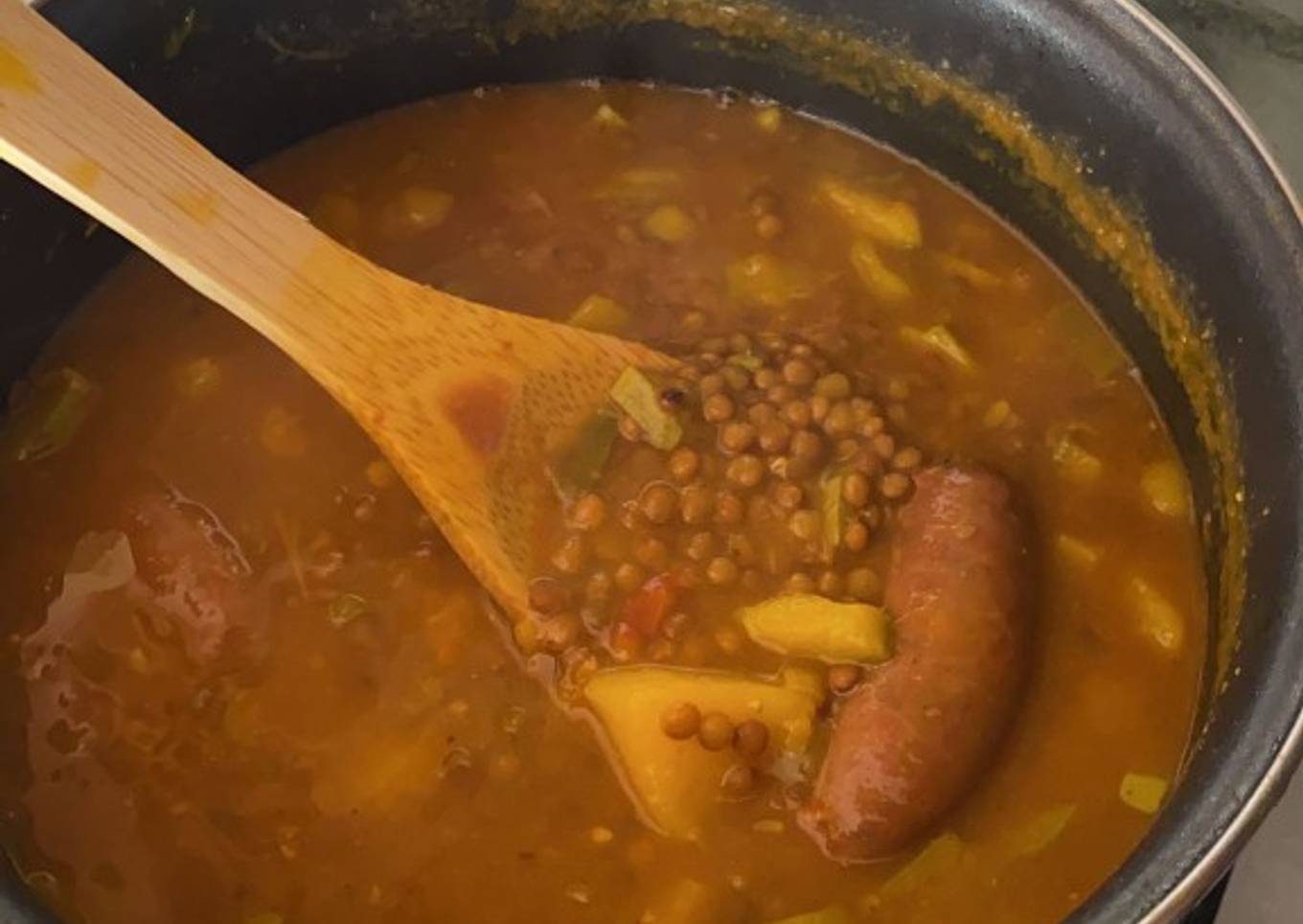 Potaje de lentejas y verduras