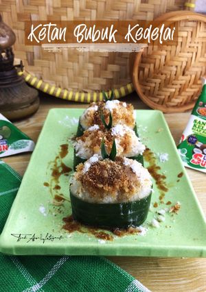 Foto resep Ketan Bubuk Kedelai Siram Juruh/Kinca