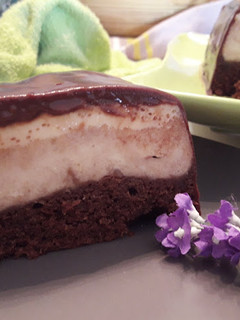 Una foto de Bizcoflan de chocolate y leche condensada