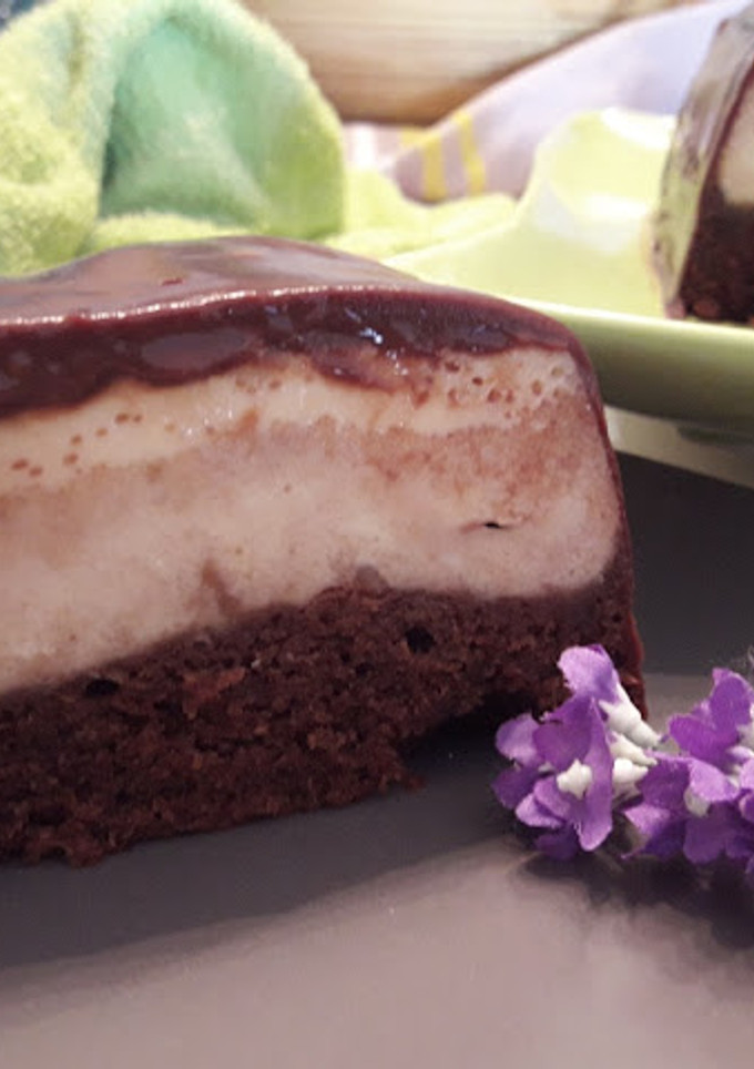 Una foto de Bizcoflan de chocolate y leche condensada