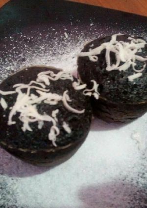 Foto resep Steamed Moist Chocolate Coffee Cake 🍰 no mixer