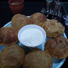Aalu masala puri you can enjoy this curd or tea A picture of Aalu masala puri you can enjoy this curd or tea.