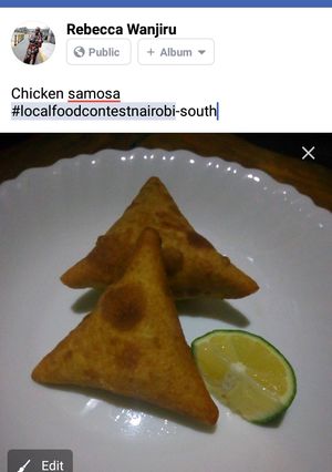 A picture of Chicken samosas.