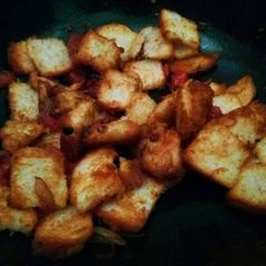 Bread upma A picture of Bread upma.