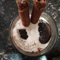 Oreo milkshake without ice cream A picture of Oreo milkshake without ice cream.