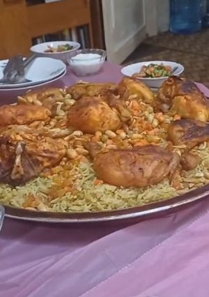 صورة لوصفة اوزي مع البازيلاء