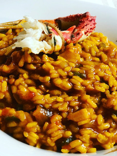 Una foto de Arroz meloso de centolla 🦀🦀🦀