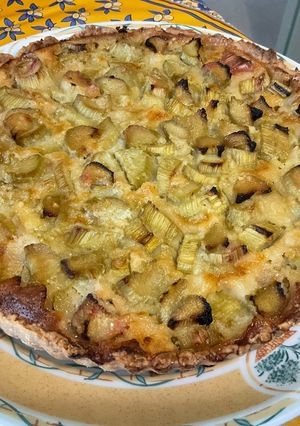 Une photo de Tarte rhubarbe vanille orange