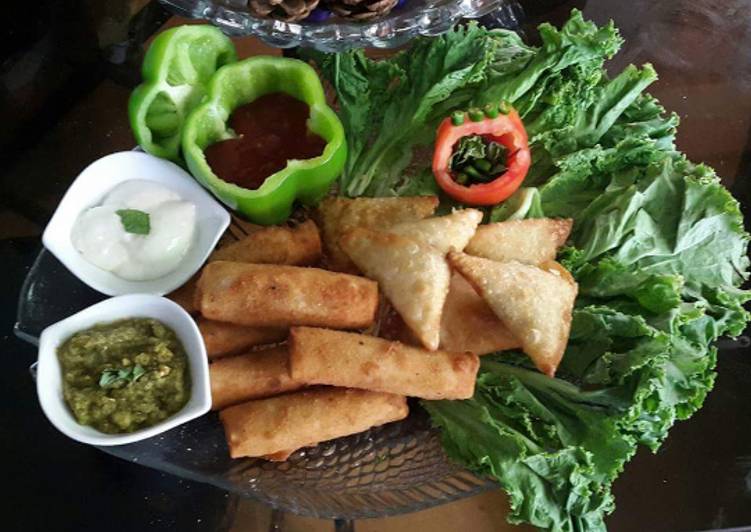 Recipe of Homemade Chicken Samosa and roll