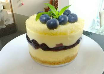 Ready to Serve 5Layered blueberry cheesecake Delicious Simple