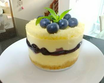 Without Fail Make Recipe 5Layered blueberry cheesecake Most Delicious